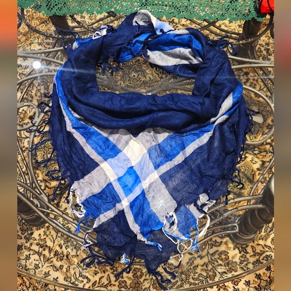 Plaid Corner Scarf